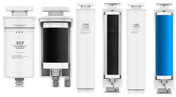 Диспенсър за пречистване и затопляне на чешмяна вода ELIXIR, 2100W, 38-99C, Обратна осмоза, Минерално обогатяване, Черен