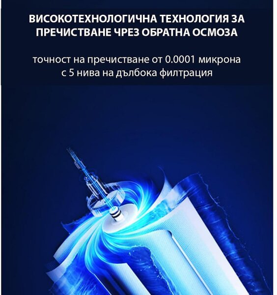 Диспенсър за пречистване на чешмяна вода ELIXIR Neo, 2300W, Затопляне 18 л/ч, Охлаждане 0.5 л/ч, UVC стерилизация, 4-степенна филтрация, Бял