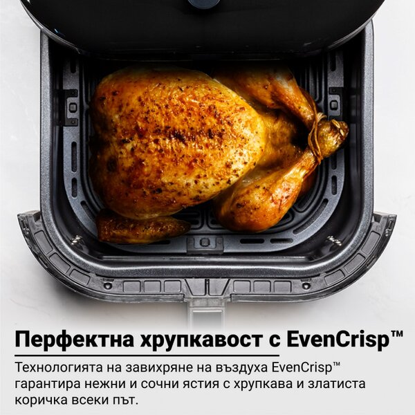 Фритюрник с горещ въздух Instant Pot Vortex Plus ClearCook & OdourErase 140310401, 1700W, 5.7 л, 6 програми, 35-205C, EvenCrisp, Двоен филтър, Черен