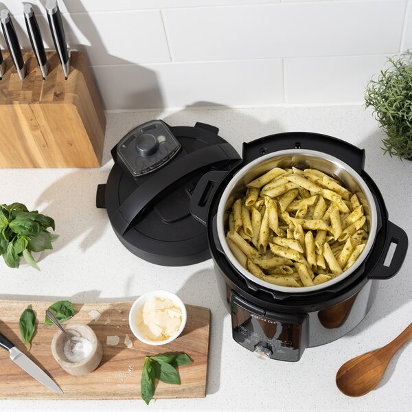 Мултикукър Instant Pot Duo Plus Whisper Quiet 112307901, 1000 W, 5.7 л, 9 програми, Отложен старт, LCD дисплей, Черен
