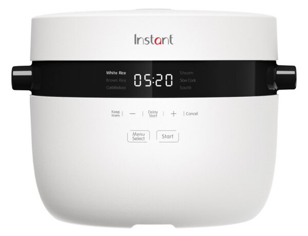 Уред за приготвяне на ориз Instant Pot Rice Cooker 12 140-5021-01-EU, 600W, 2.8 л, 6 програми, CarbReduce, Без BPA/PFOA/PTFE, Бял