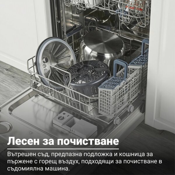 Мултикукър Instant Pot Duo Crisp Ultimate Lid 140005901, 1500W, 6.2 л, 11 програми, Кошница Ultimate Lid, EvenCrisp, Черен