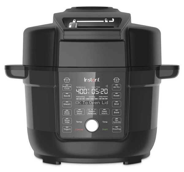 Мултикукър Instant Pot Duo Crisp Ultimate Lid 140005901, 1500W, 6.2 л, 11 програми, Кошница Ultimate Lid, EvenCrisp, Черен