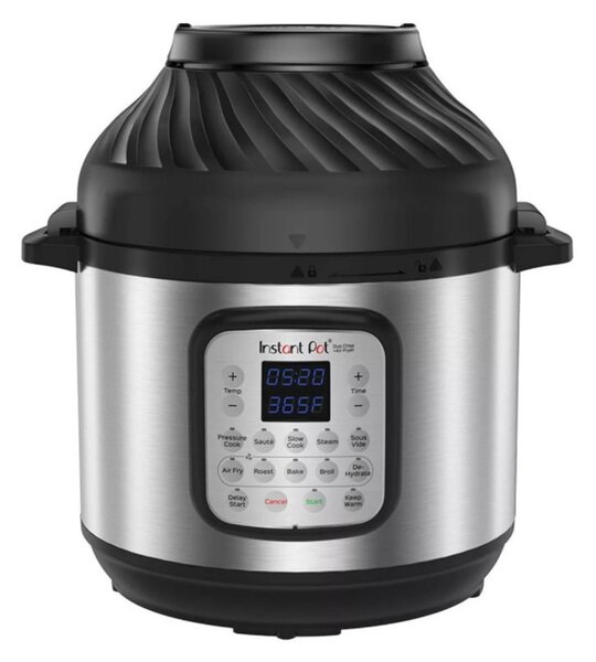 Мултикукър Instant Pot Duo Crisp + Air Fryer 140004201, 1500 W, 8 л, 11 програми, Кошница Air Fryer, EvenCrisp, Инокс