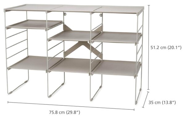 Регулируем рафт за обувки Joseph Joseph 55009, 12 чифта, 3 рафта, Стоманена основа, Екрю