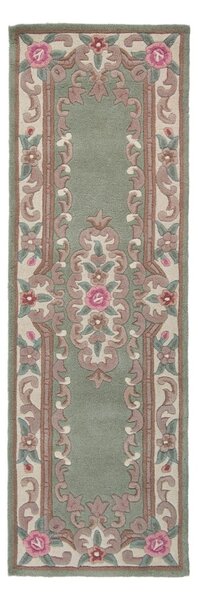 Пътека от зелена вълна , 67 x 210 cm Aubusson - Flair Rugs