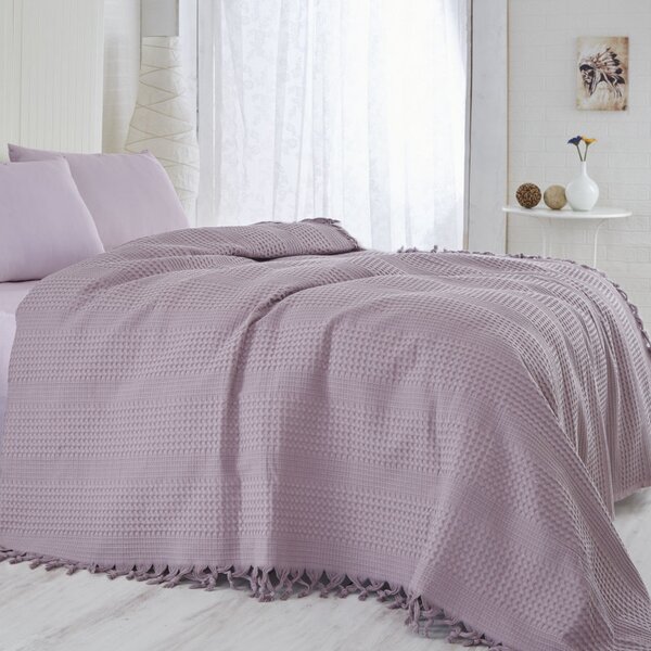 Горна завивка Saheser 157SHS5204, 100% памук, 220x240 см, 340 г/м2, 96 нишки, 30C, Лилав