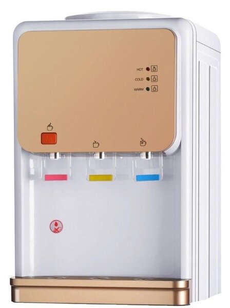 Диспенсър за вода Elite WDC-2525W, Компресорен R600a, 50-550W, 10-85C, 3 температурни настройки, Бежов/бял