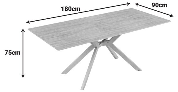 Маса OLVEN синтерован камък с травертинова имитация 180x90x75см