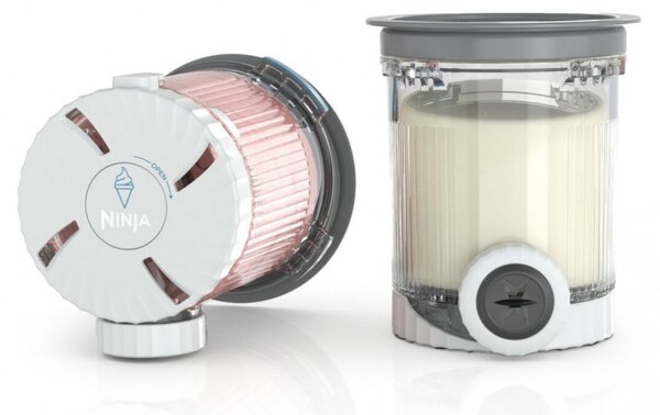 Машина за сладолед 13-в-1 Ninja CREAMi Scoop & Swirl™ NC701EU, 800W, 13 програми, 3-степенен лост за фунийки, CreamiFit, Creamify, 2 купички 473 мл, Персонализация, Сив/черен