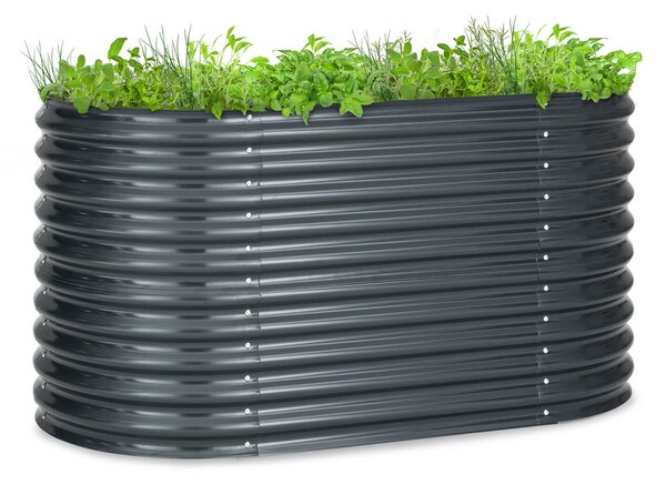 Blumfeldt High Grow, повдигната леха, 160 x 80 x 80 см, гофрирана ламарина, лесен монтаж