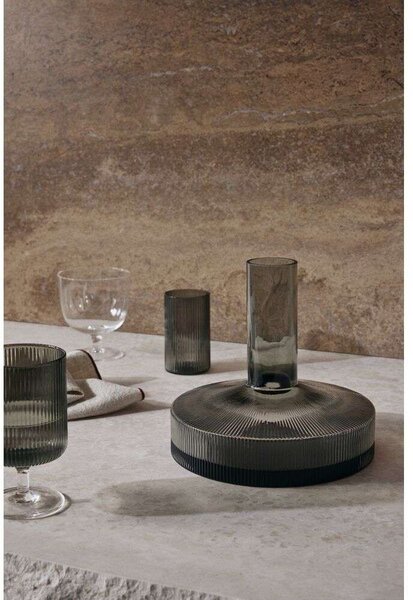 Ferm LIVING - Ripple Wine Carafe Smoked Grey ferm LIVING