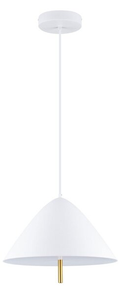 Бяло метално LED висящо осветително тяло с метален абажур ø 40 cm Oros – Nova Luce