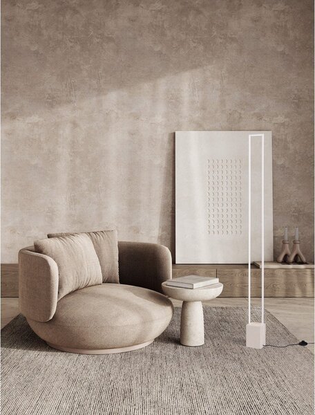 Бяла LED подова лампа (височина 161 cm) Lithos – Nova Luce