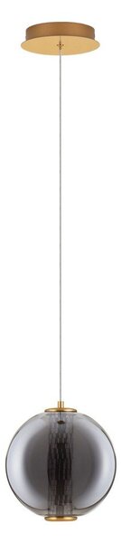 Сиво метално LED висящо осветително тяло със стъклен абажур ø 22 cm Navi – Nova Luce