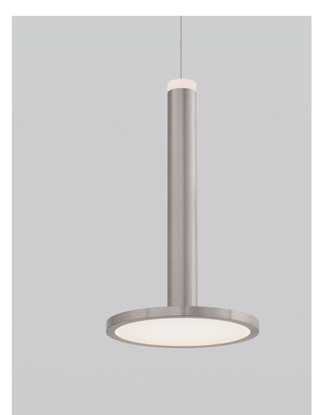 Метално LED висящо осветително тяло в матово сребрист цвят ø 15 cm Palencia – Nova Luce
