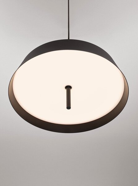 Матово черно алуминиево LED затъмняващо се висящо осветително тяло ø 45 cm Velio – Nova Luce