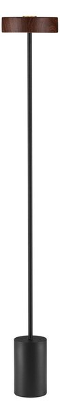 Черна/в тъмно естествен цвят метална LED подова лампа (височина 135 cm) Thea – Nova Luce