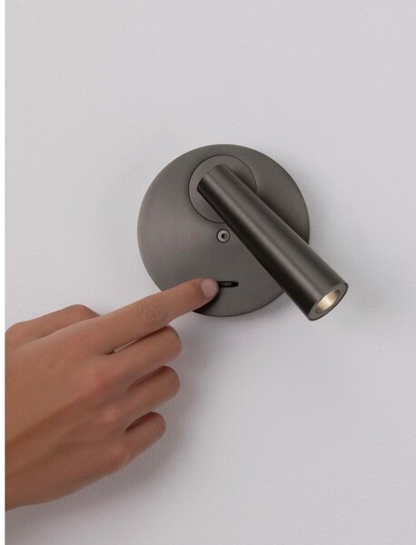 Сив алуминиев LED прожектор с огъваща се структура 7x10 cm Tico – Nova Luce