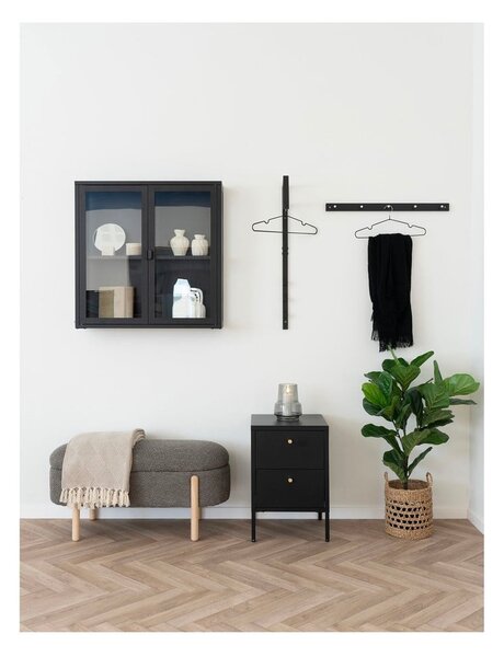 Кафява пейка от прежда с примки от букле Branca – House Nordic