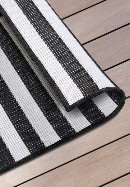 Черно-бял килим за открито и закрито 80x150 cm Viela – Hanse Home