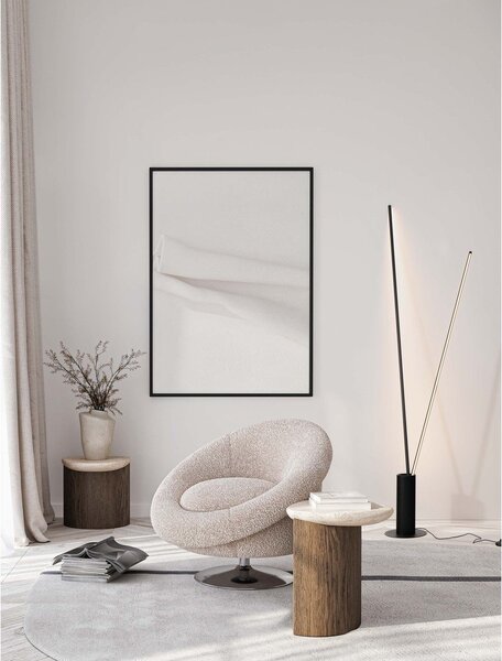 Матово черно метална LED подова лампа с огъваща се структура (височина 181 cm) Kimolia – Nova Luce