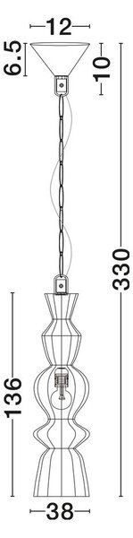 Матово черно въжено висящо осветително тяло ø 38 cm Breena – Nova Luce