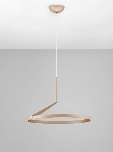 Розово златисто алуминиево LED затъмняващо се висящо осветително тяло ø 60 cm Tilia – Nova Luce
