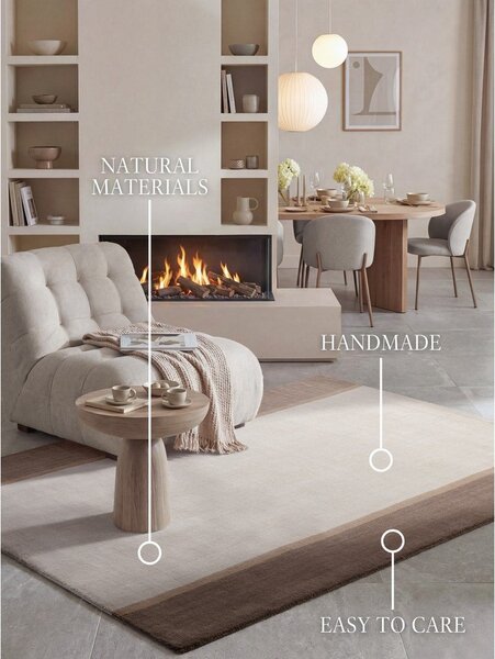 Кафяв/кремав вълнен килим 120x170 cm Rowan – Villeroy&Boch