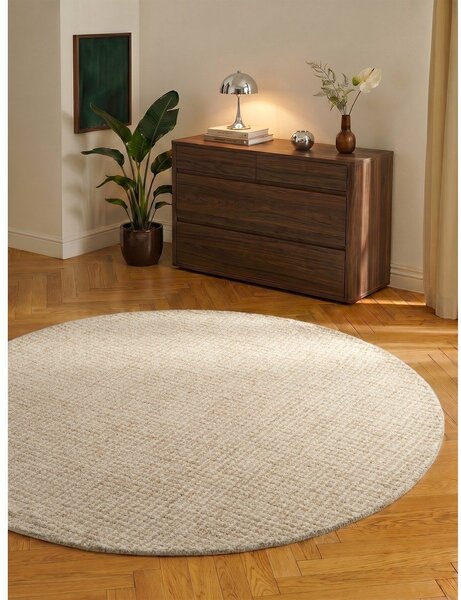 Вълнен кръгъл килим в естествен цвят ø 160 cm Eloise – Hanse Home