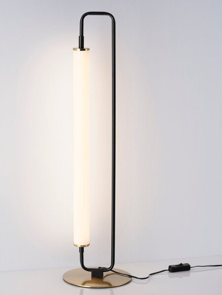 Бяла/матово черно метална LED настолна лампа (височина 68 cm) Wetro – Nova Luce