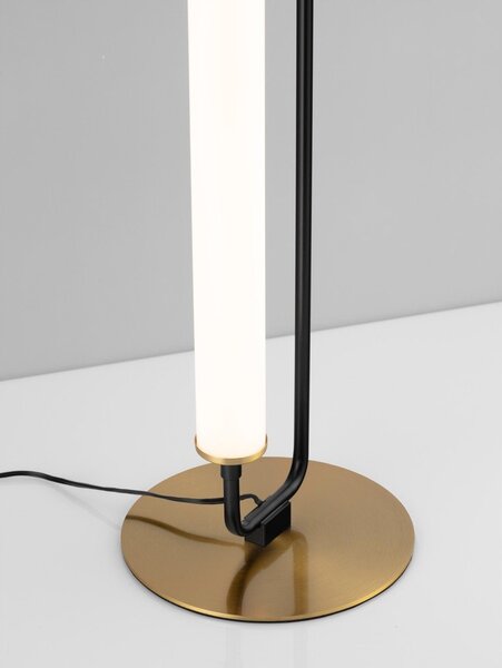 Бяла/матово черно метална LED настолна лампа (височина 68 cm) Wetro – Nova Luce