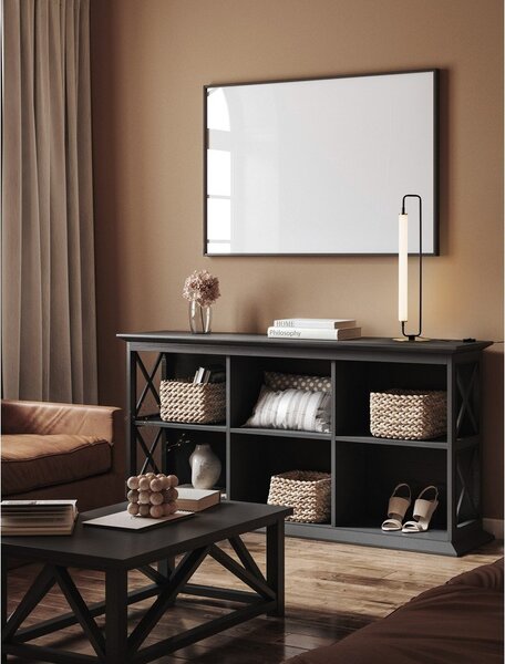 Бяла/матово черно метална LED настолна лампа (височина 68 cm) Wetro – Nova Luce