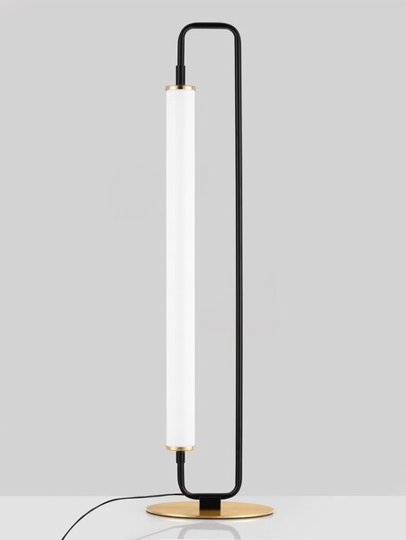 Бяла/матово черно метална LED настолна лампа (височина 68 cm) Wetro – Nova Luce