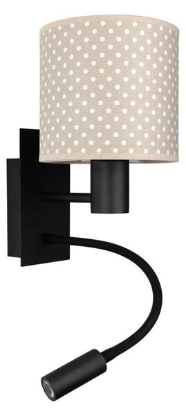Brilagi - LED гъвкава лампа BOBO 1xE27/25W/230V + LED/3W черна/бежова/с точки