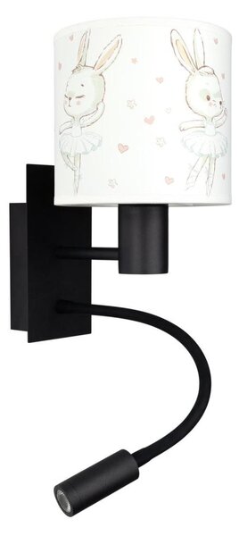 Brilagi - LED гъвкава лампа BOBO 1xE27/25W/230V + LED/3W черна/бяла/зайчета