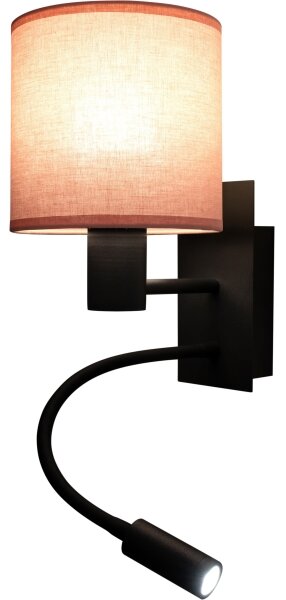 Brilagi - LED гъвкава лампа BOBO 1xE27/25W/230V + LED/3W черна/розова