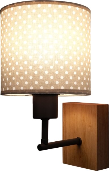 Brilagi - Настенна лампа BOBO WOOD 1xE27/25W/230V дъбова/черна/бежова/на точки