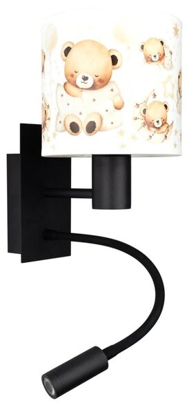 Brilagi - LED Flex лампа BOBO 1xE27/25W/230V + LED/3W черна/бяла/с меченца