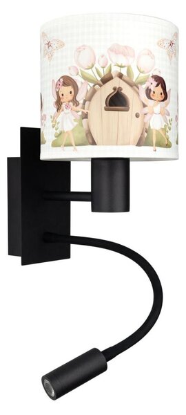 Brilagi - гъвкава LED лампа BOBO 1xE27/25W/230V + LED/3W черна/бяла/розова/феи