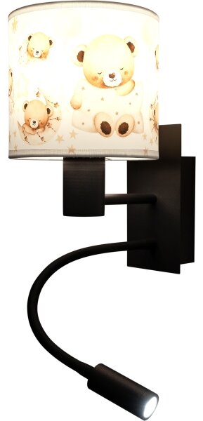 Brilagi - LED Flex лампа BOBO 1xE27/25W/230V + LED/3W черна/бяла/с меченца