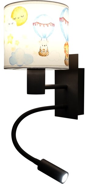 Brilagi - LED гъвкава лампа BOBO 1xE27/25W/230V + LED/3W черна/бяла/животинчета