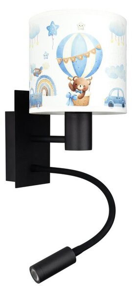 Brilagi - LED гъвкава лампа BOBO 1xE27/25W/230V + LED/3W черна/бяла/синя/с меченца