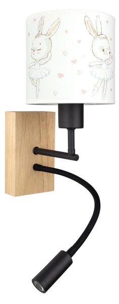 Brilagi - LED Flex. лампа BOBO WOOD 1xE27/25W/230V + LED/3W дъб/черен/бял/кралско синьо