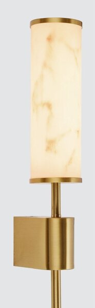 Бяла/в месингов цвят LED стенна лампа от декор от камък Nolia – Nova Luce