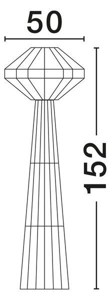 Синя/в естествен цвят въжена подова лампа (височина 152 cm) Abby – Nova Luce