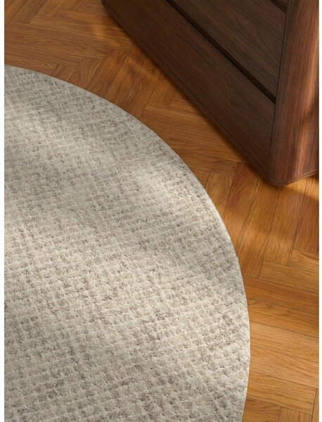 Бежов вълнен кръгъл килим ø 160 cm Eloise – Hanse Home