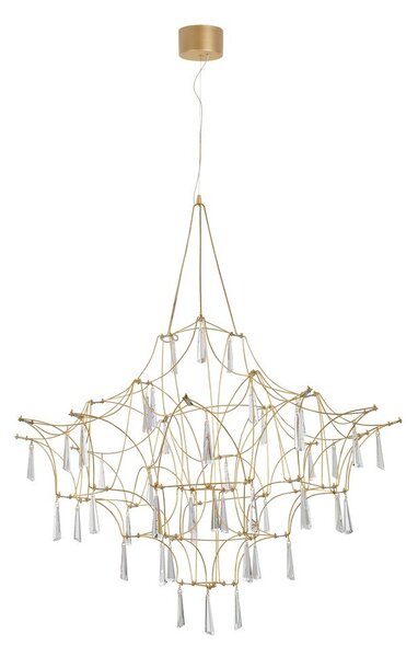 Метално LED висящо осветително тяло в златист цвят ø 80 cm Goro – Nova Luce