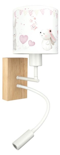Brilagi - LED Flex. лампа BOBO WOOD 1xE27/25W/230V + LED/3W дъб/бяла/крем./крал