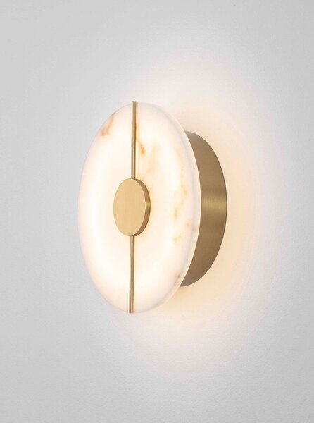 Кремава/в месингов цвят LED стенна лампа от декор от камък Aider – Nova Luce